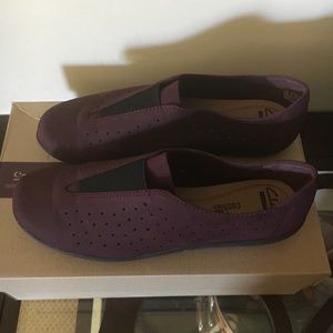 Clarks Nubuck Leather Slip-On Shoes